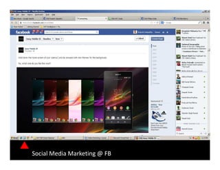 Social Media Marketing @ FB
 