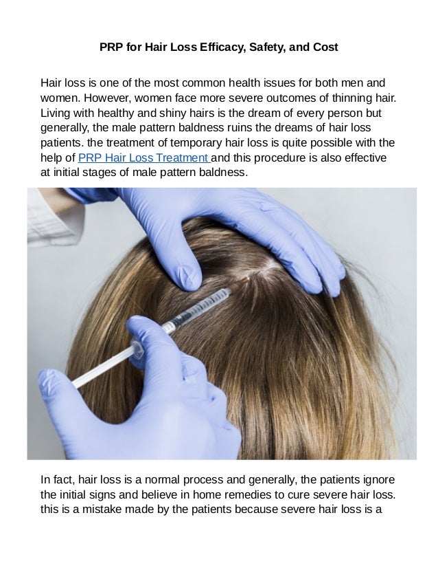 Prp For Hair Loss Efficacy Safety And Cost