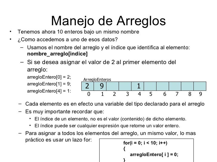 Arreglos en C