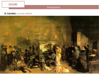 G. Courbet. El estudio, 1854-55
Artes figurativas
REALISMO
 