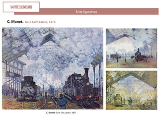 C. Monet: Gare Sain Lazare. 1877
Artes figurativas
C. Monet. Gare Saint Lazare, 1877.
IMPRESIONISMO
 