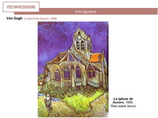 Artes figurativas
Van Gogh. La iglesia de Auvers. 1890
POSTIMPRESIONISMO
 