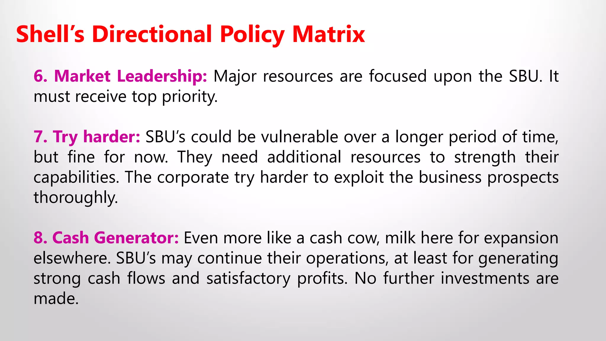 12A Strategic Product Management - Shell's Directional Policy Matrix | PDF