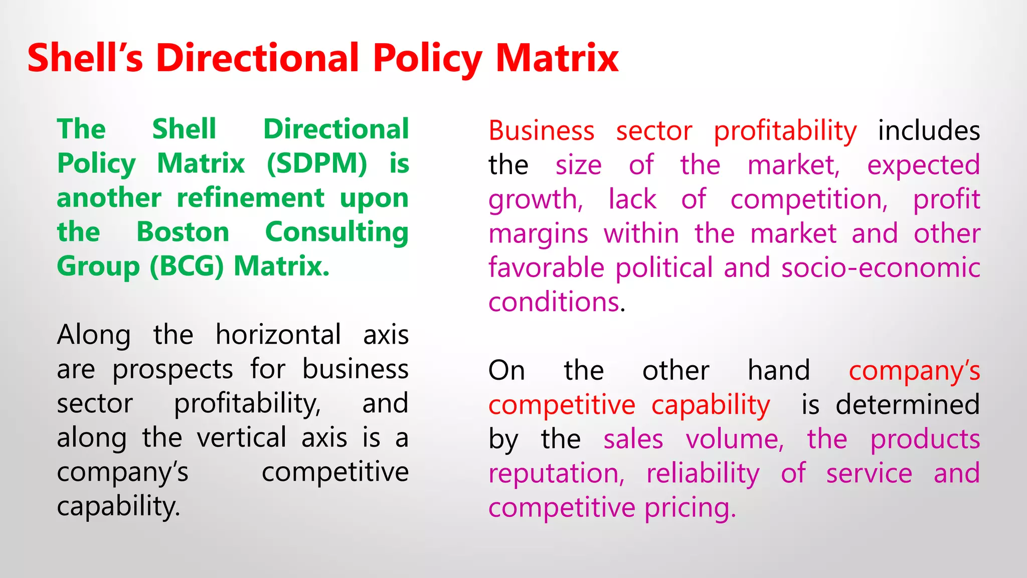 12A Strategic Product Management - Shell's Directional Policy Matrix | PDF