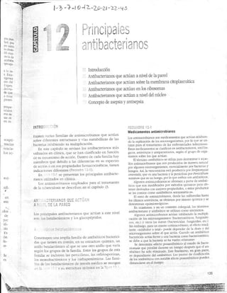 Microbiología Clínica Prats Capitulo 12 - Principales Antibacterianos
