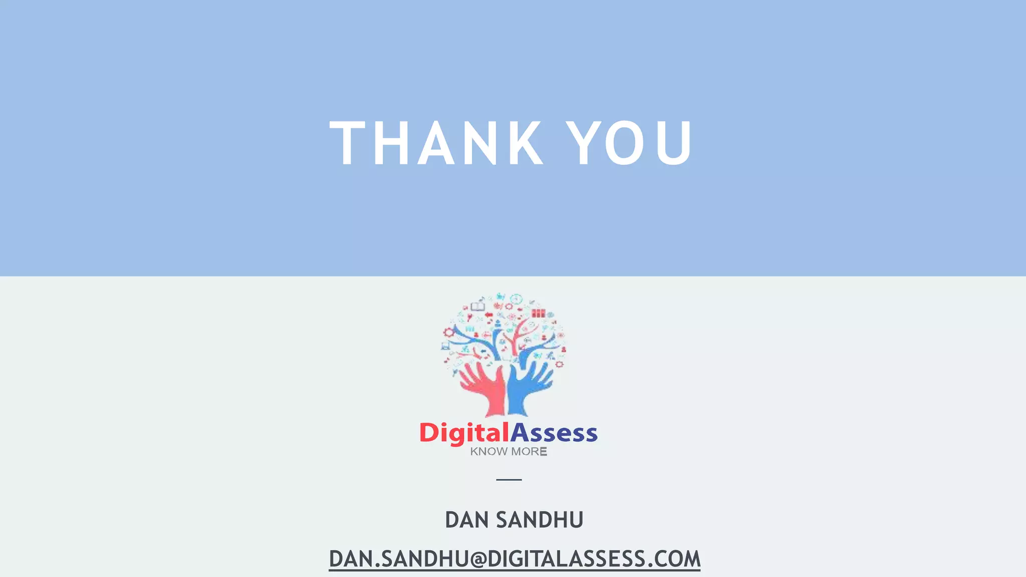 DAN SANDHU
DAN.SANDHU@DIGITALASSESS.COM
THANK YOU
 