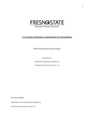 ENGR 205 Project Report Mariraja.P | PDF