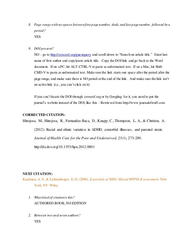 apa citation page