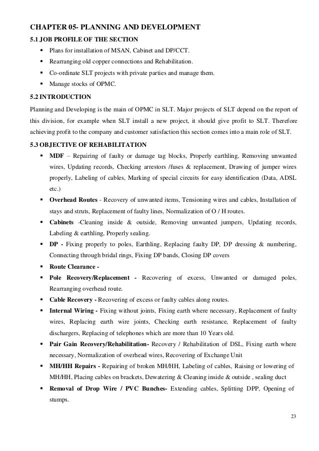Objectives Of Industrial Training Report / Presentation on industrial