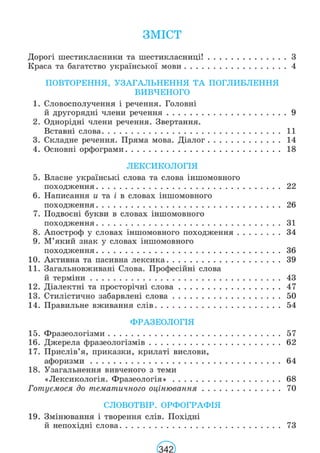 Підручник Українська мова 6 клас В. В. Заболотний, О. В. Заболотний 2023 