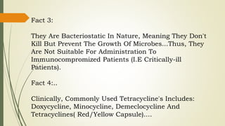 12 basic facts about tetracyclines  - medical information 
