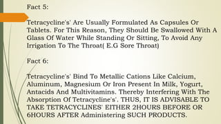 12 basic facts about tetracyclines  - medical information 