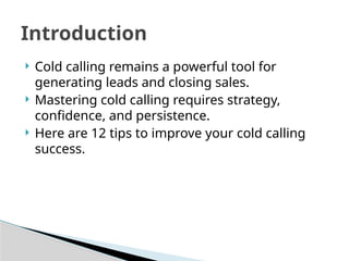 12 Best Cold Calling Tips for Sales Calls | PPTX