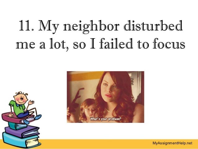 Excuses for homework being late image