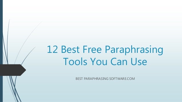 Free Paraphrase Online Software Free Paraphrase Online Software