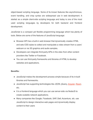 12 best programming languages for web & app development | PDF image.