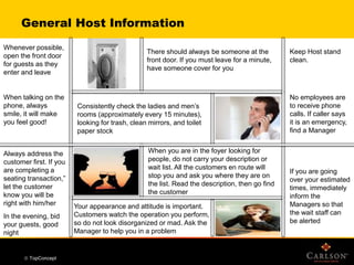 Hostess Introduction Sheets Hostess Training Programme_V1.0 | PPTX