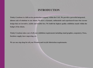 Trinity Creation Company Profile