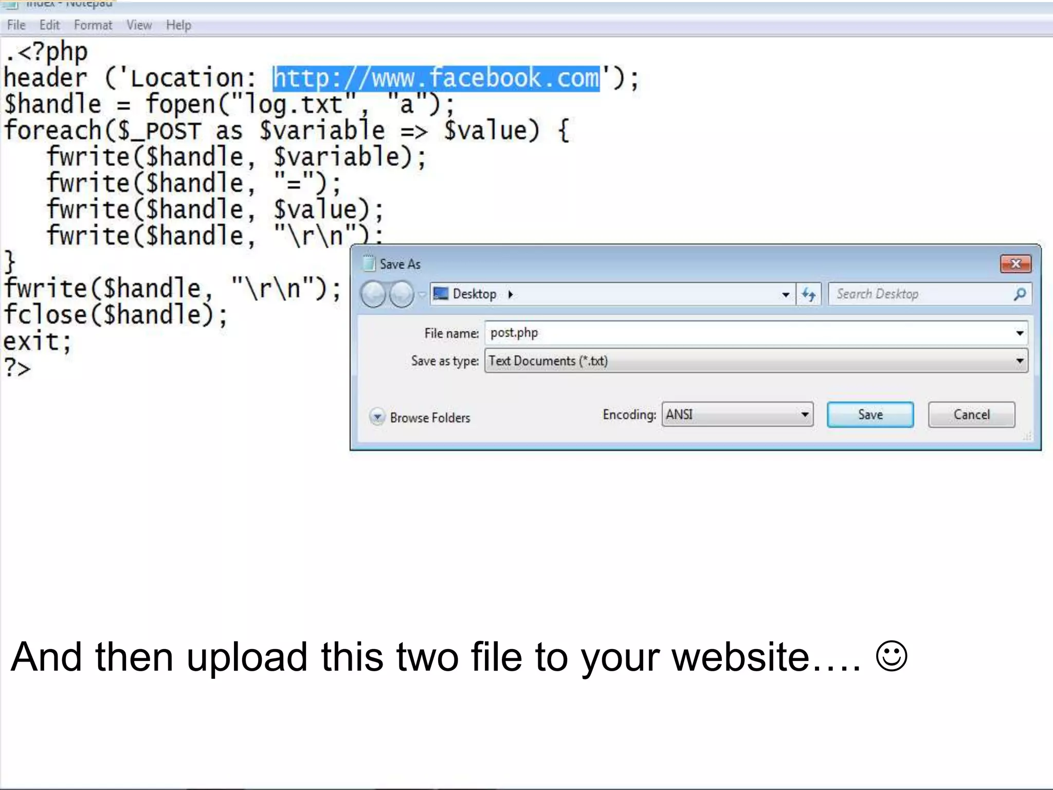 And then upload this two file to your website…. 
 