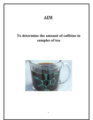 Determination of Amount of Caffine in Tea Sample | DOCX