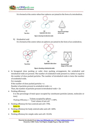 Void Unit 12 chemistry notes_ch01_the_solid_state | PDF