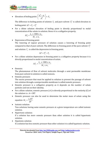 Solutions CH02 12th NCERT chemistry notes | PDF