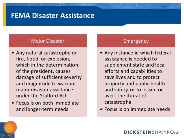 Federal Government Natural Disaster Relief Federal Government Natural Disaster Relief