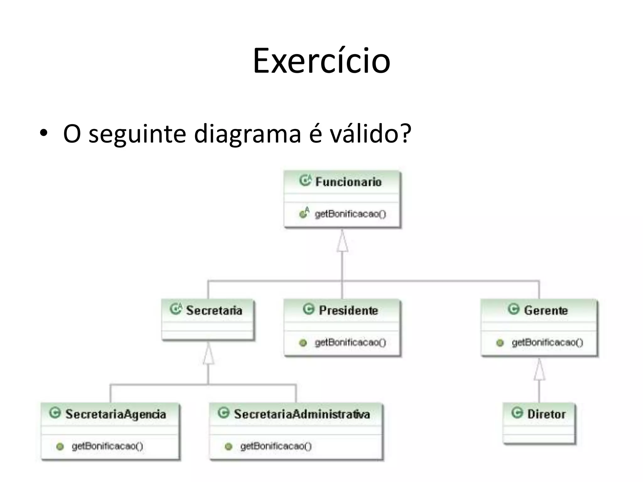 Exercício
• O seguinte diagrama é válido?
 