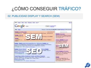 ¿CÓMO CONSEGUIR TRÁFICO?
02. PUBLICIDAD DISPLAY Y SEARCH (SEM)

 