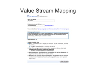 Value Stream Mapping
 