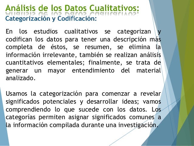 Codifiación y Categorización de Datos Cualitativos