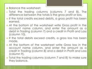 12 column worksheet | PPT