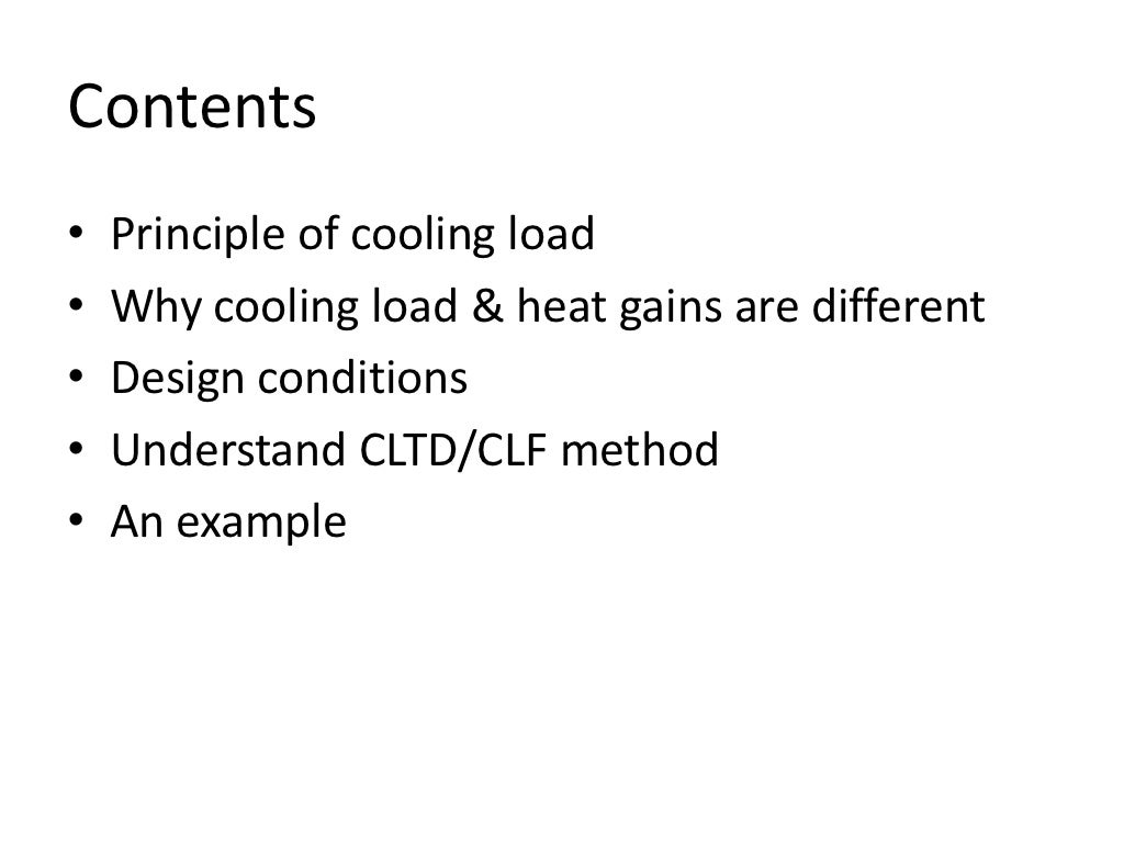 12 Cooling Load Calculations