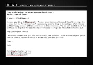 Deta i l : Outgoing Message example 
 