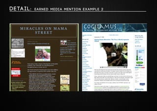 Deta i l : Earned medi a mention example 2 
 