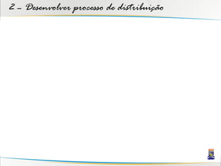 2 – Desenvolver processo de distribuição
 