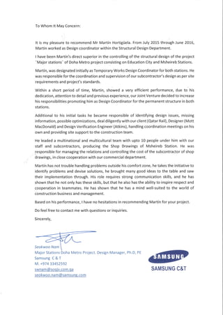 Samsung recommendation letter- Seokwoo Nam-Design Manager