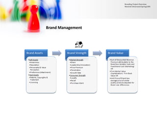 Brand Management
Branding Project Overview
Monireh Dinarvand-Spring1395
 