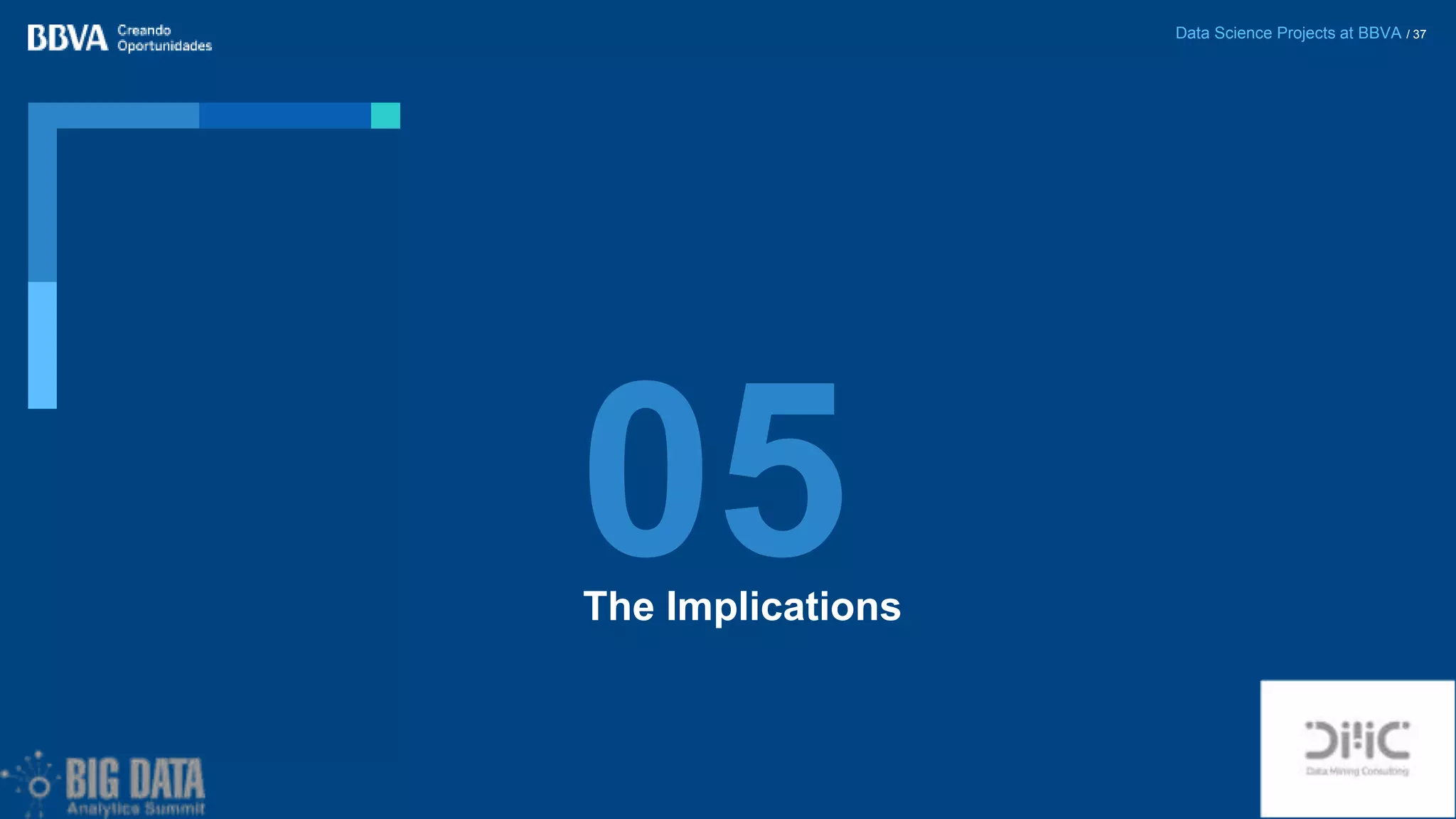 Data Science Projects at BBVA / 37
The Implications
05
 