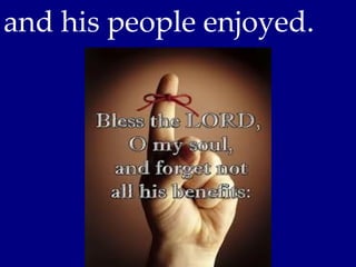 and his people enjoyed.
 