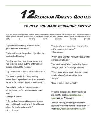 Making Great Decisions: For a Life Without by Jakes, T.D.