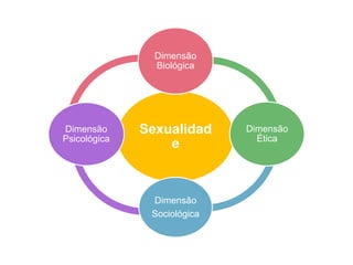 Dimensão
                Biológica




Dimensão      Sexualidad     Dimensão
Psicológica                    Ética
                  e



               Dimensão
               Sociológica
 
