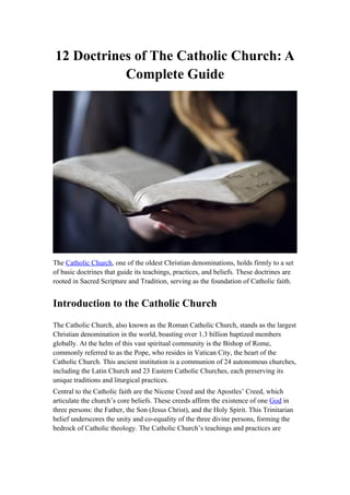 12 Doctrines Of The Catholic Church A Complete Guide Docx