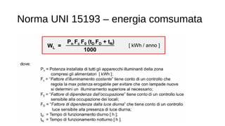 Norma UNI 15193 – energia comsumata
 