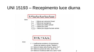UNI 15193 – Recepimento luce diurna
 