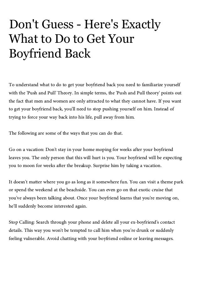 your boyfriend back