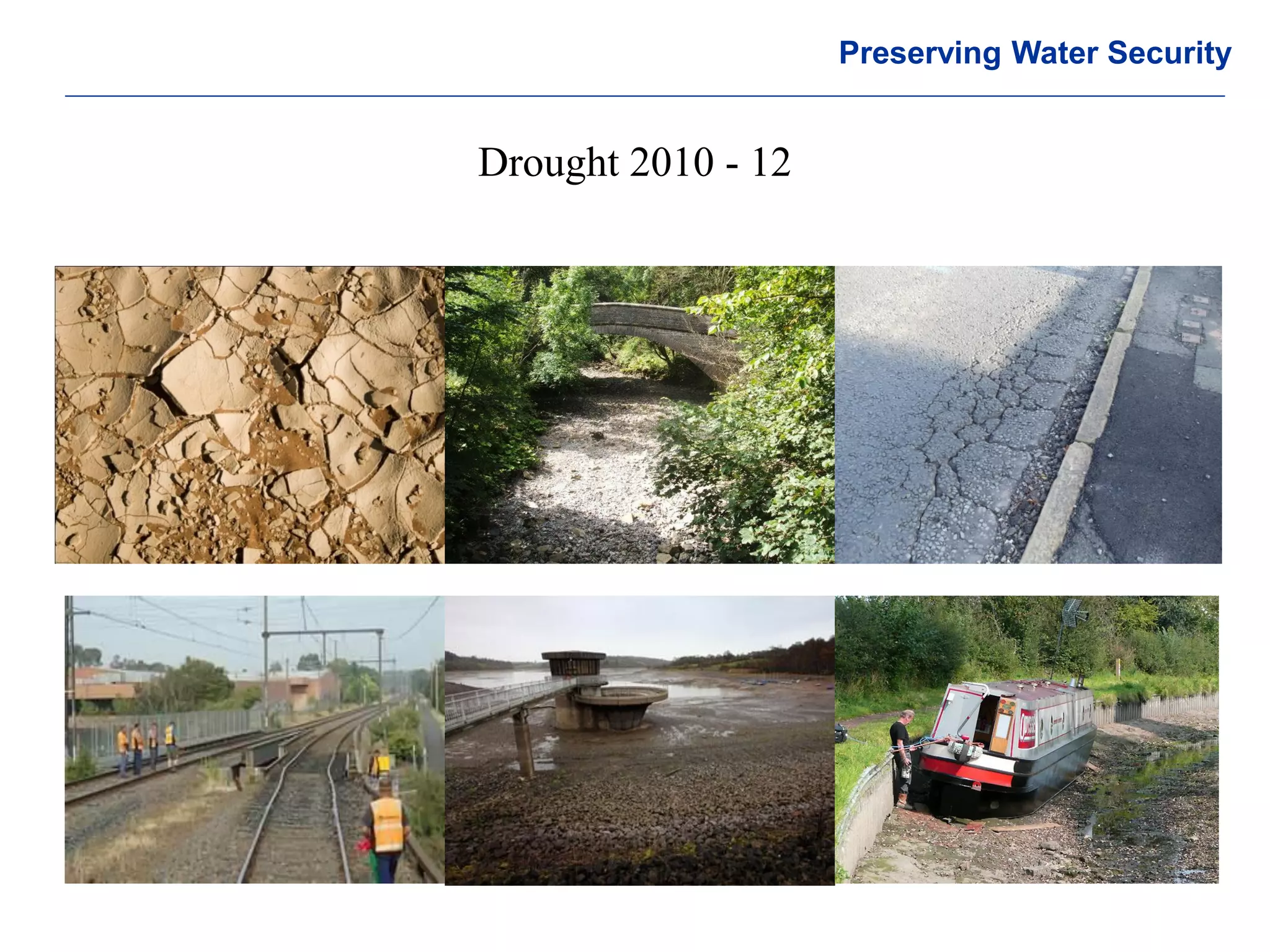 © Crown copyright Met Office 
Drought 2010 - 12 
Preserving Water Security  