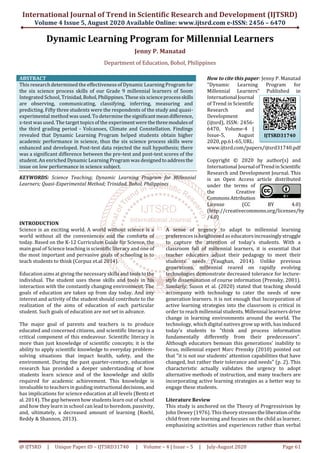Dynamic Learning Program for Millennial Learners | PDF