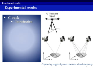Experimental results
• C-track
• Introduction
Experimental results
Capturing targets by two cameras simultaneously
41
 