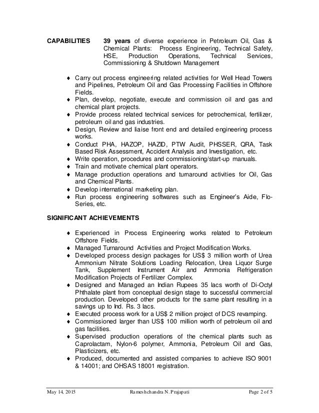 petroleum engineering resume